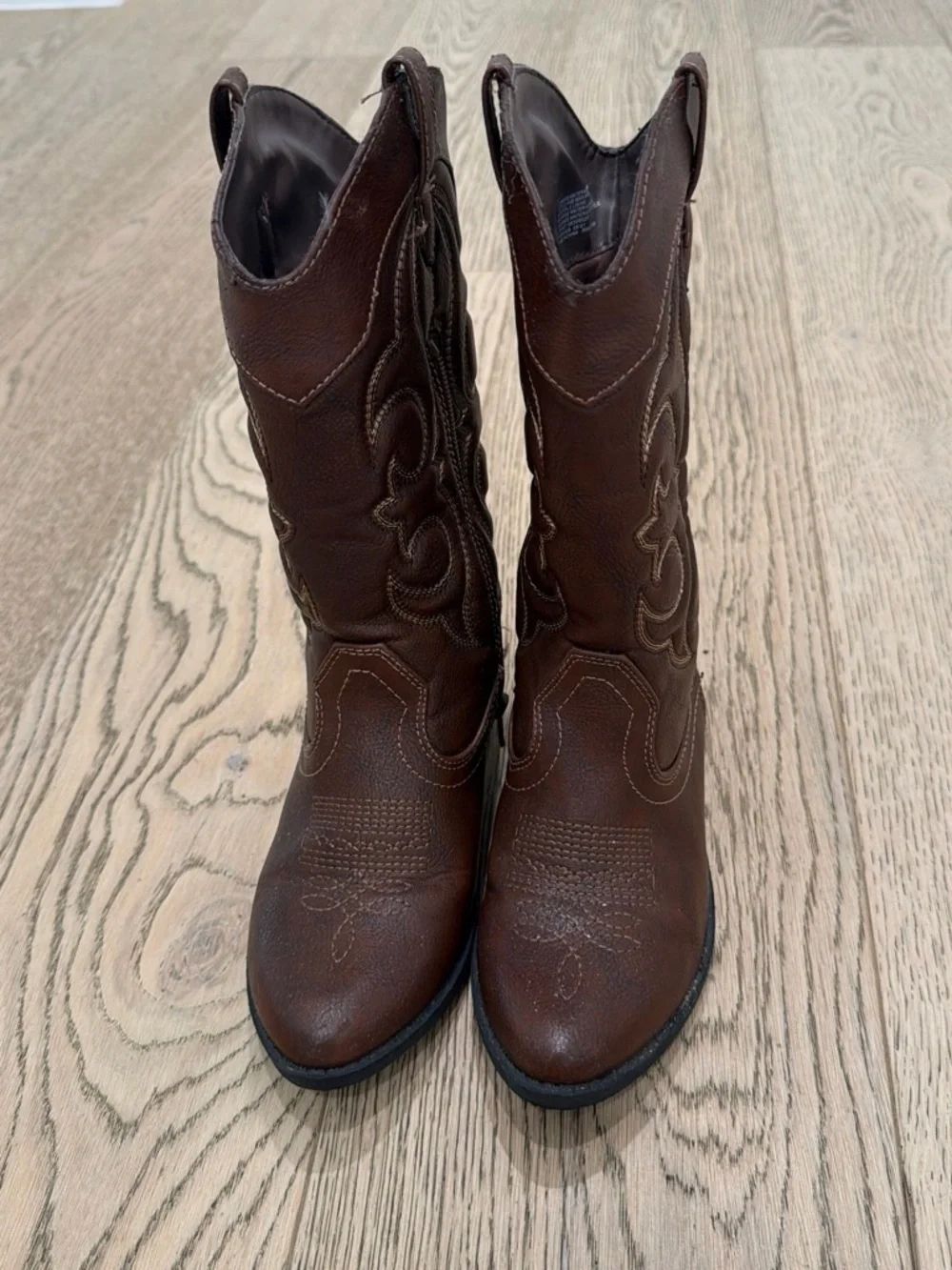 Cat & Jack Brown Western Kids Pull-On Cowboy Boots
